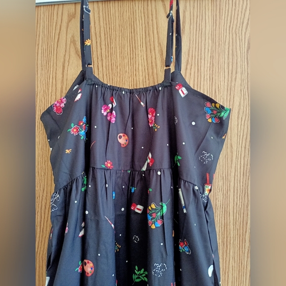 Maxi sleeveless black dress - Picture 4 of 5